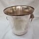 Silver metal champagne bucket lion's head
