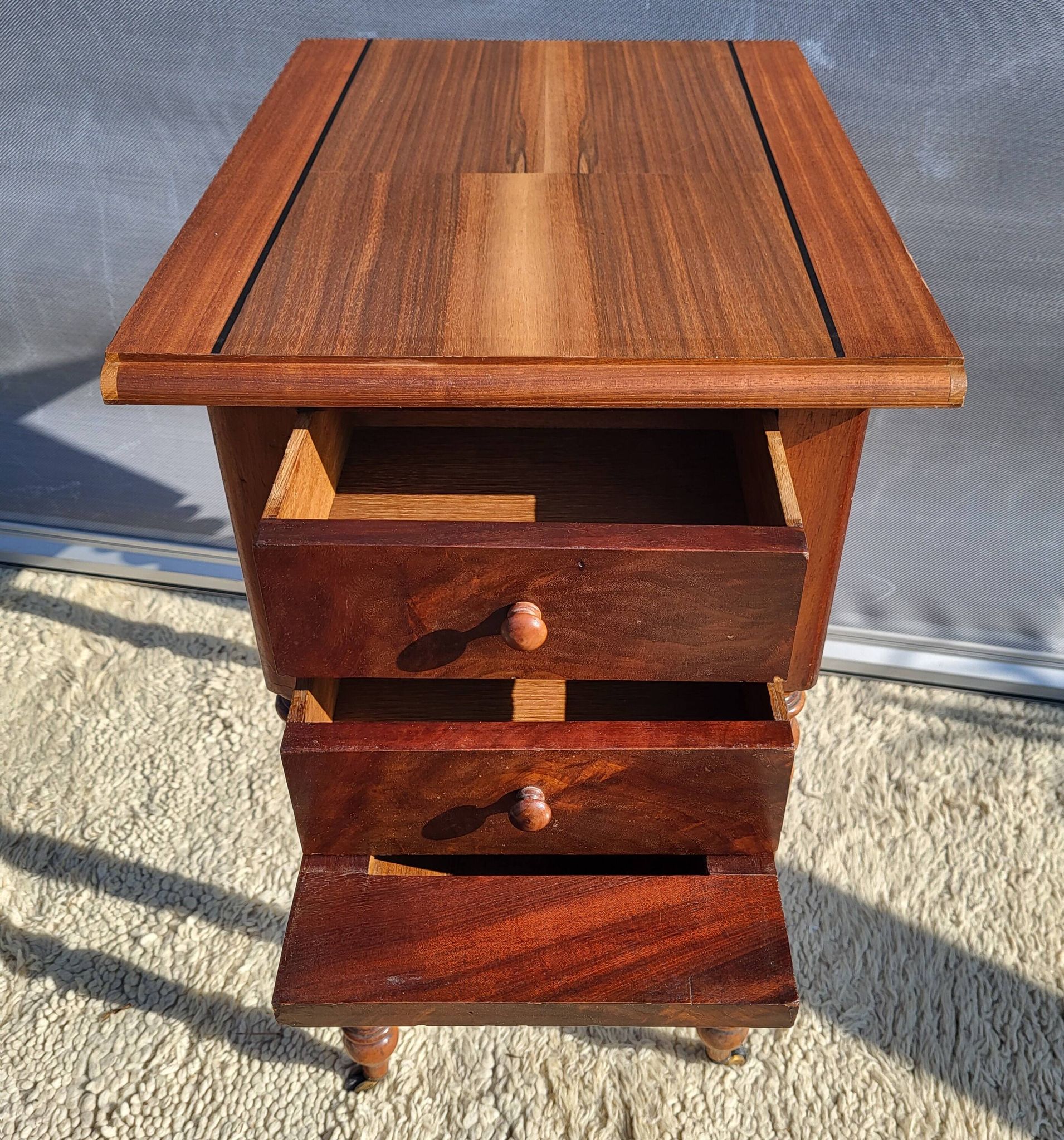 Louis Philippe secret table marquetry