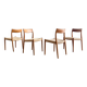 Chaises danoises en teck Mid-Century par Niels O. Møller # 77, set de 4