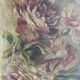 Peinture fleurs, huile sur toile encadrée