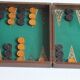 Planche de backgammon ou trictrac antique, années 1910-20
