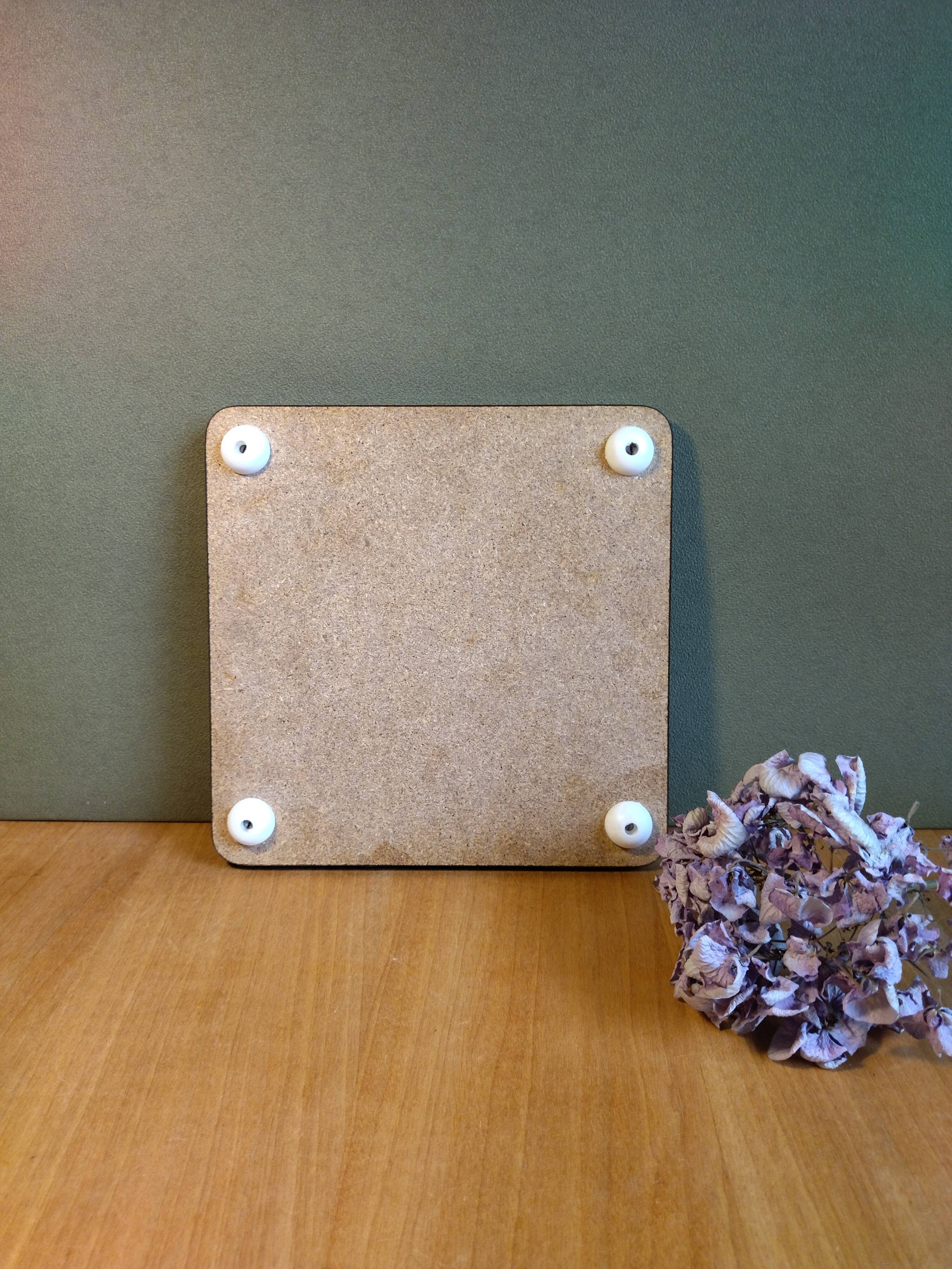 Vintage formica orange and white underside