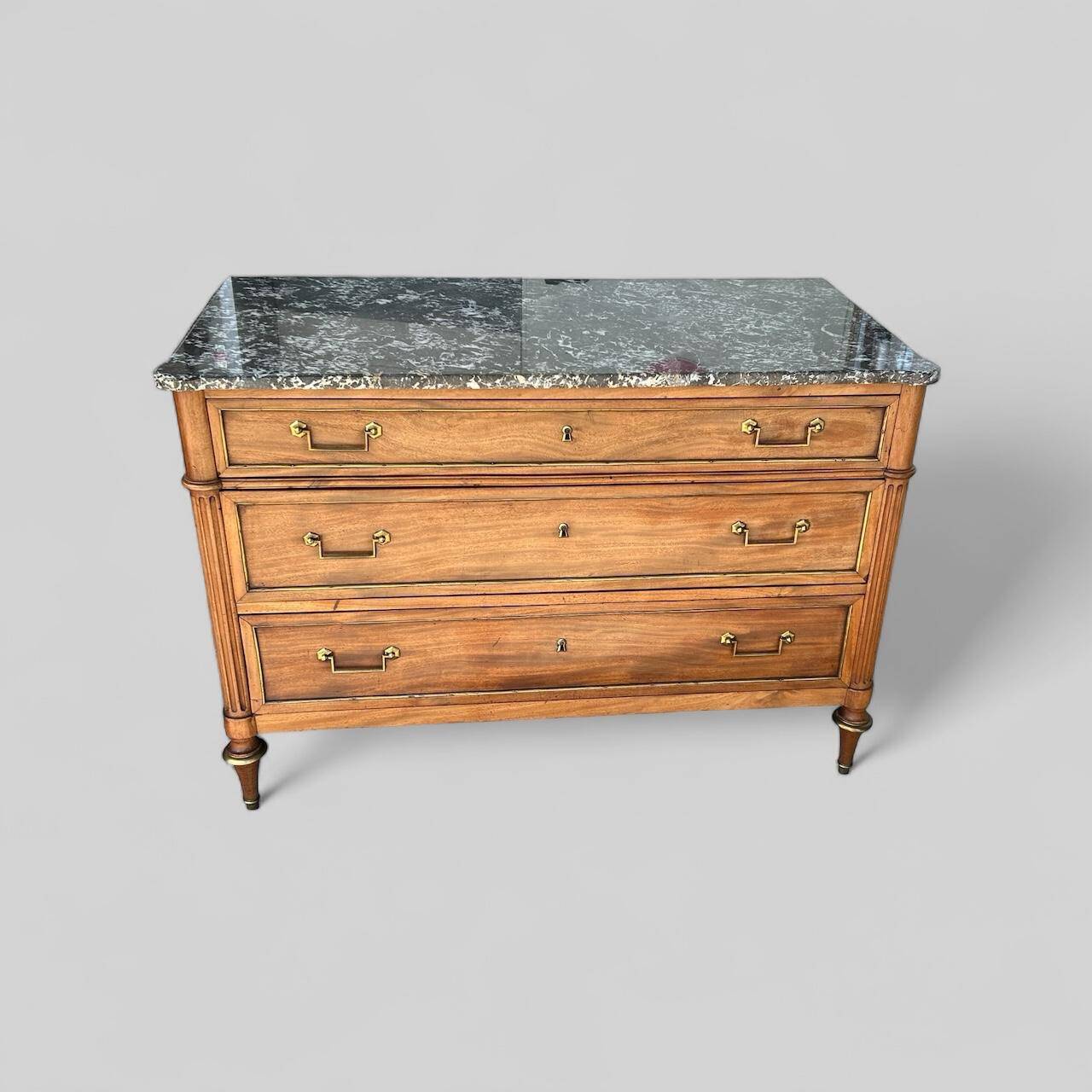 Louis XVI Period Blond Mahogany Chest of Drawers - 18th Century