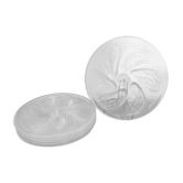 6 embossed glass oyster plates, 1970s Arcoroc France