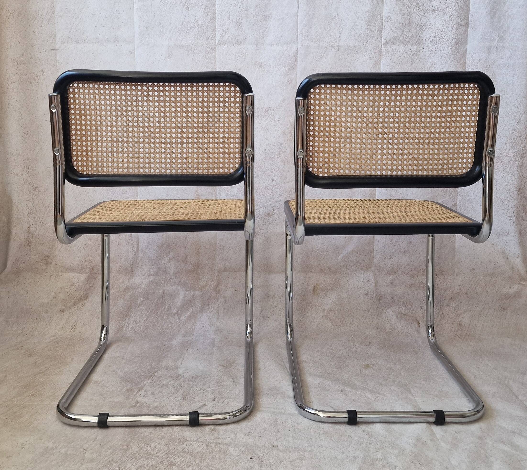 Paire de chaises Marcel Breuer Cesca B32