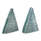 Pair of pyramid-shaped wall sconces in glass in vintage French style.