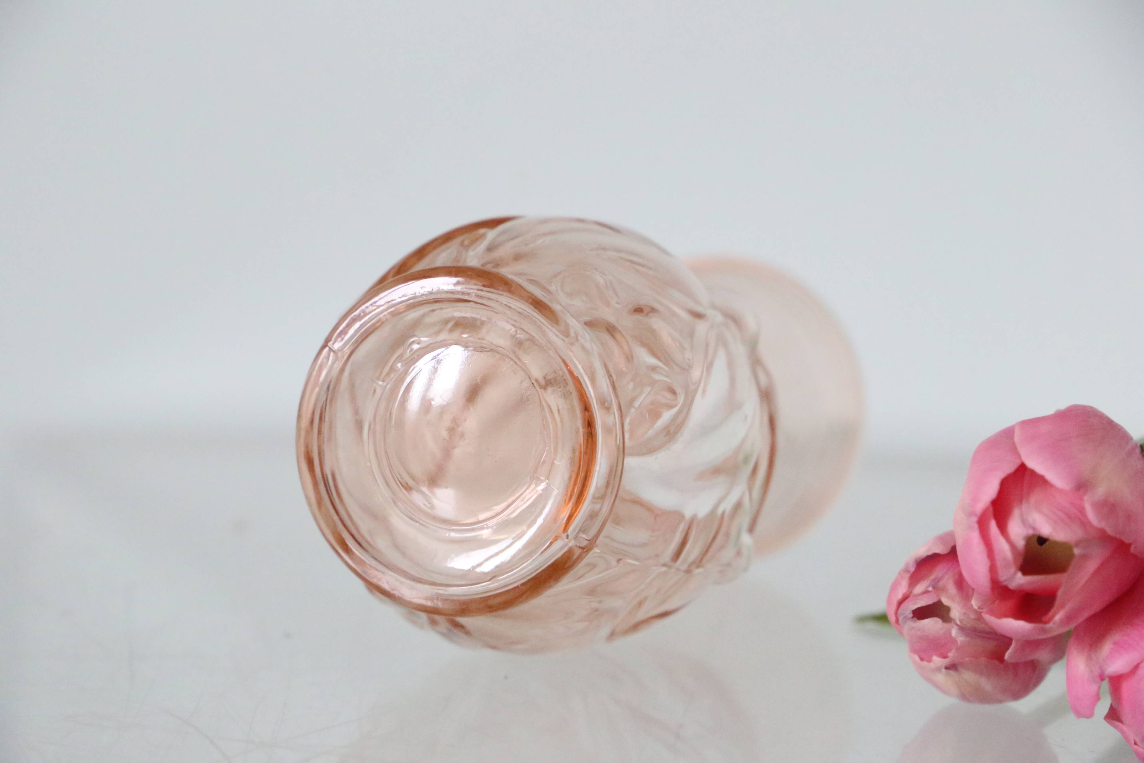 Little hyacinth vase in molded glass, vintage