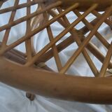 Adrien Audoux, Frida Minet table in rattan with glass top, France.