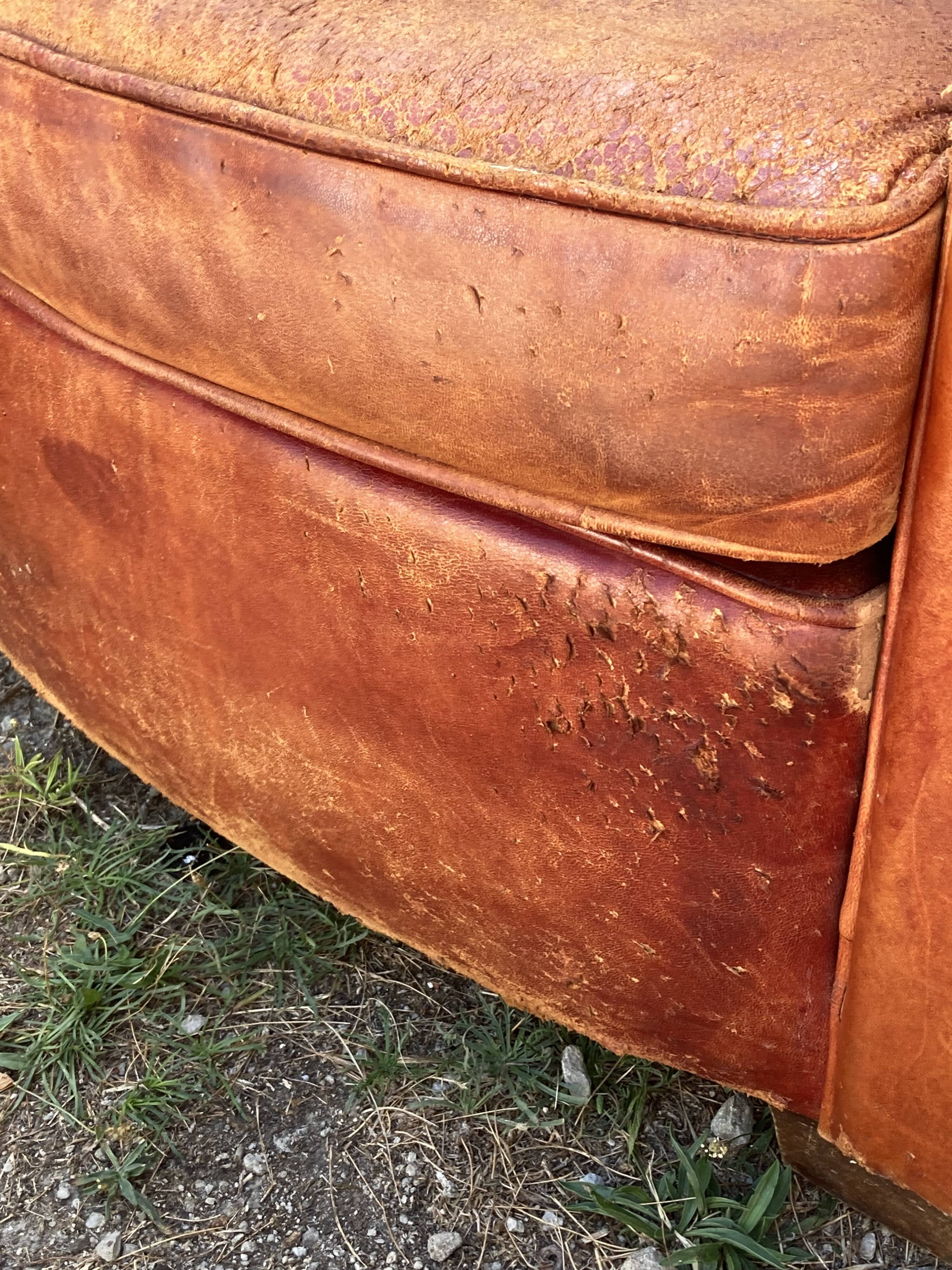 Pair of vintage club armchairs