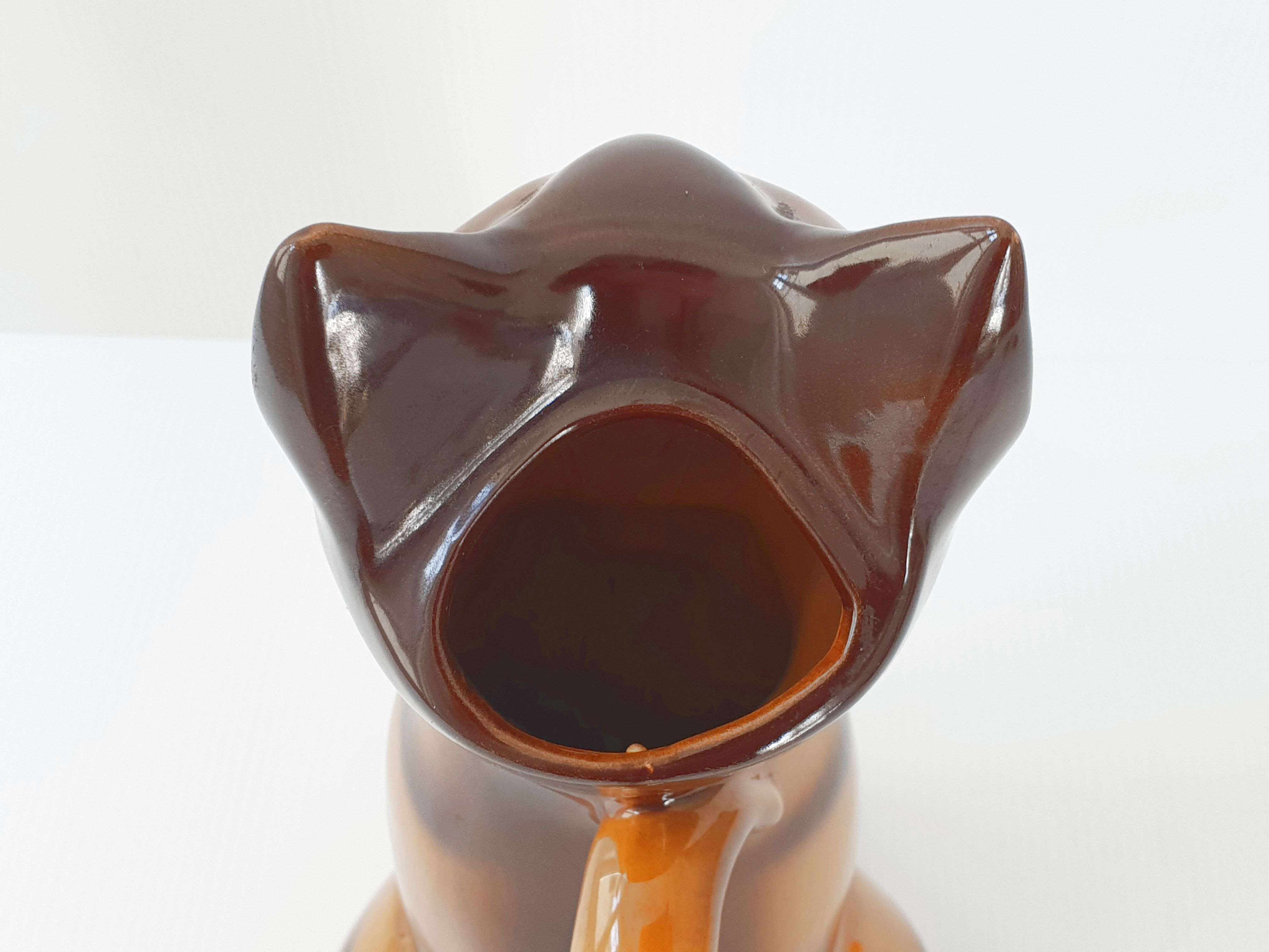 Vintage ceramic cat pitcher  1960