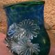 Vase has flower decoration