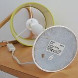 White steel and lime green shade table lamp