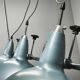 A.L.F. Firenze Italian Industrial Three-Light Chandelier, 1970s