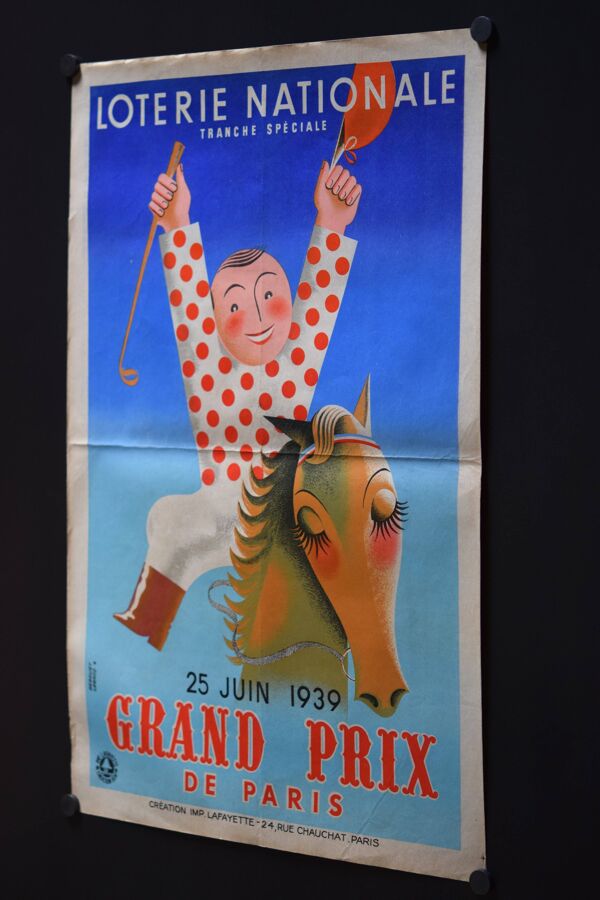 Affiche loterie nationale 1939 « Grand Prix »