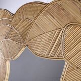 Rattan “leaves” mirror