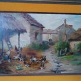 Oil painting on canvas Edmond Van Coppenolle (1846-1914) Landscape