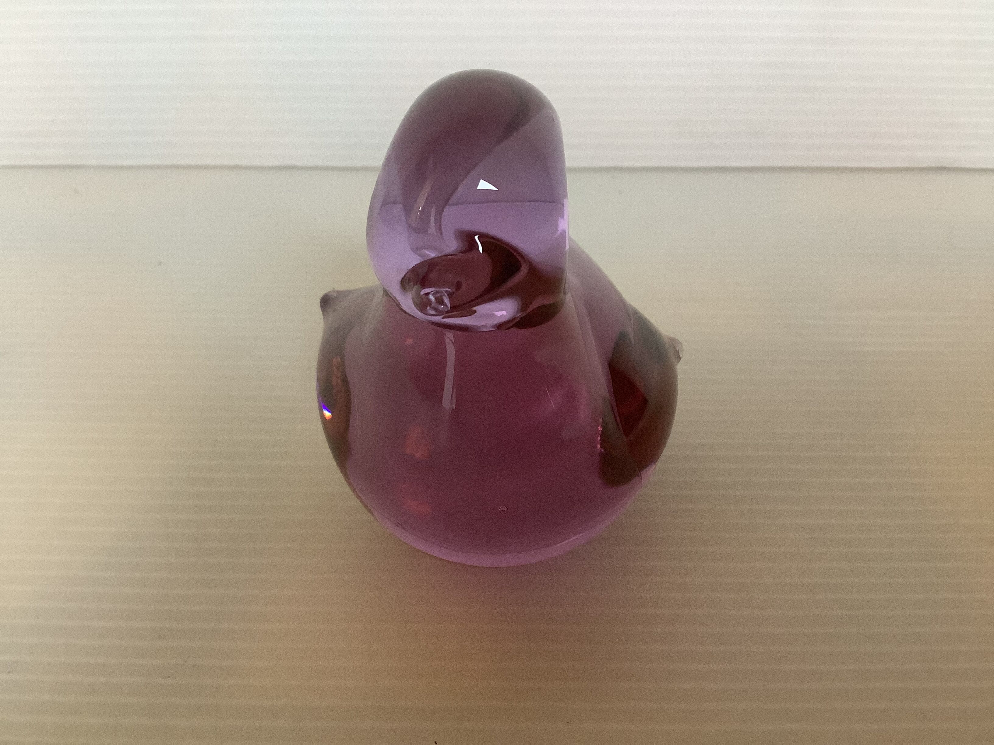 Purple pink glass bird paperpress