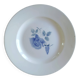 Round serving dish Digoin Sarreguemines Blue roses