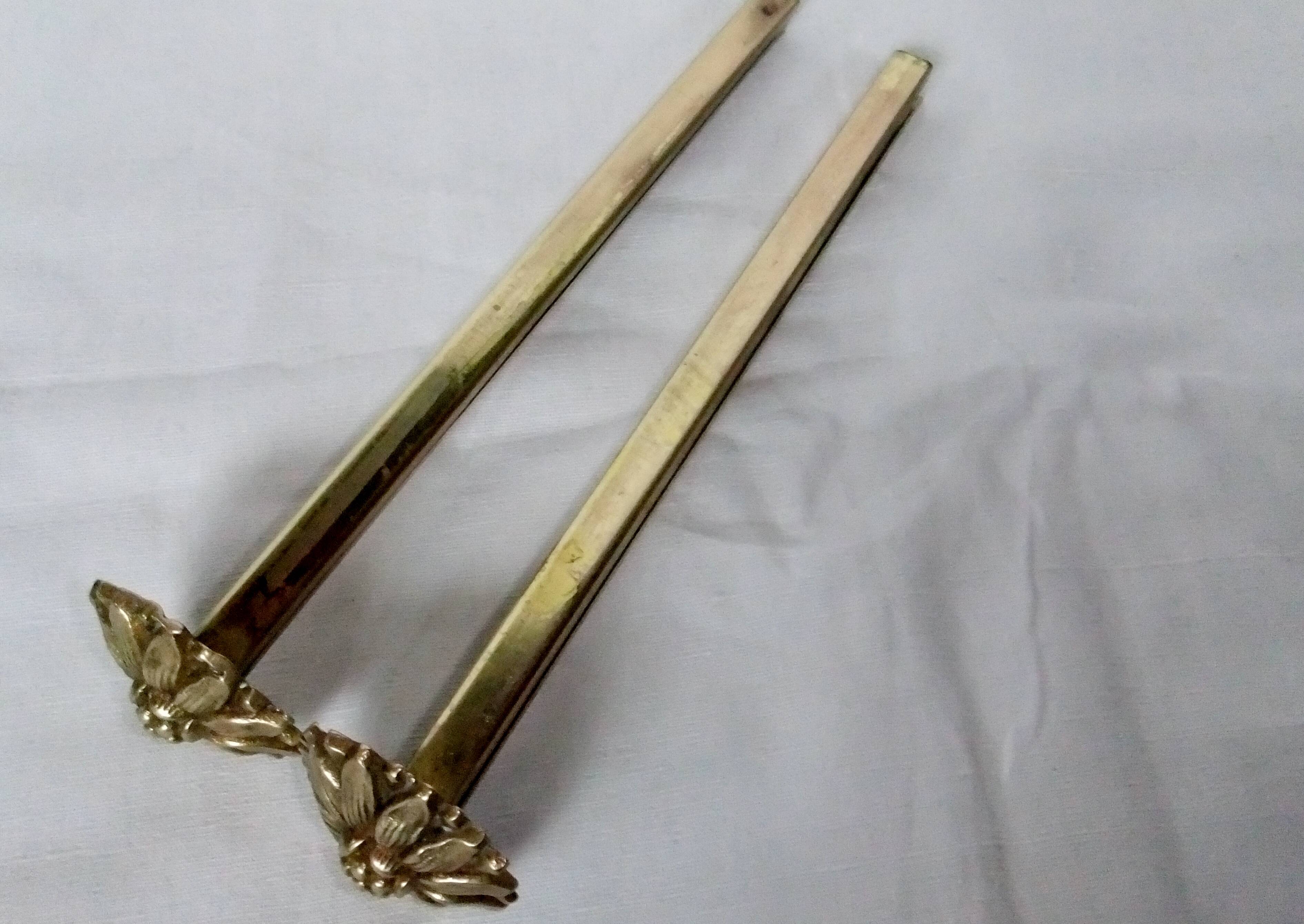 Brass tieback hook, curtain accessory, flower decor