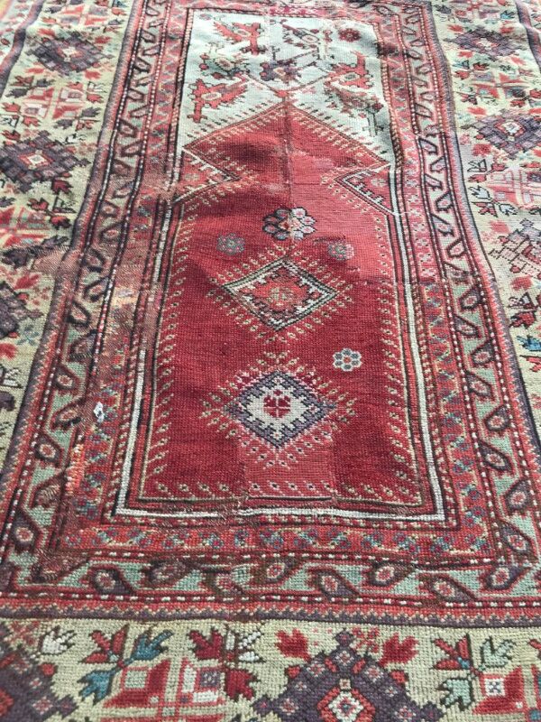 Former 18th century Turkish carpet 150 X 100 CM hand made