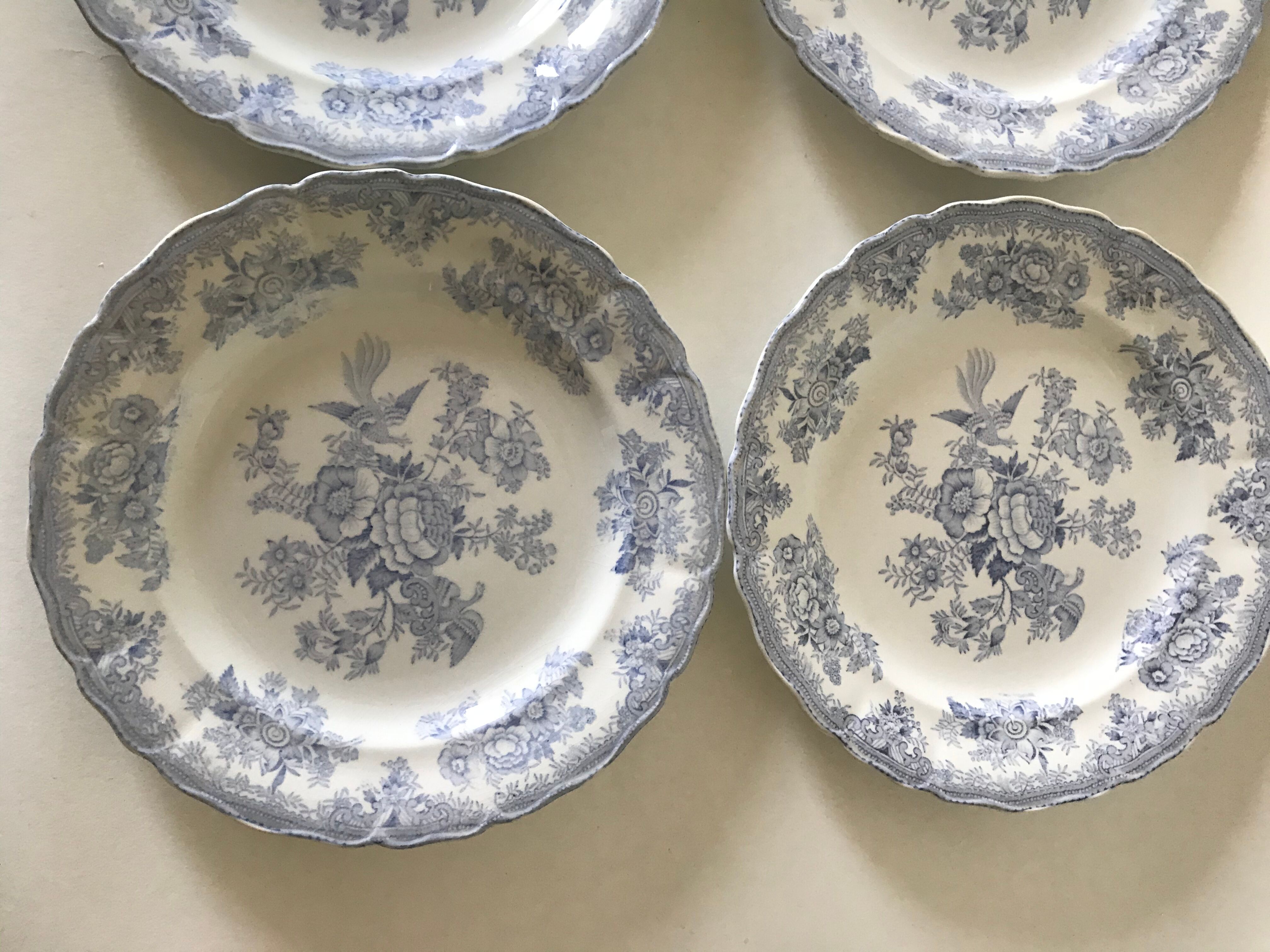 Old English earthenware plates