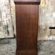 Bedside night table 19th century wood row of beads + black marble top #a637