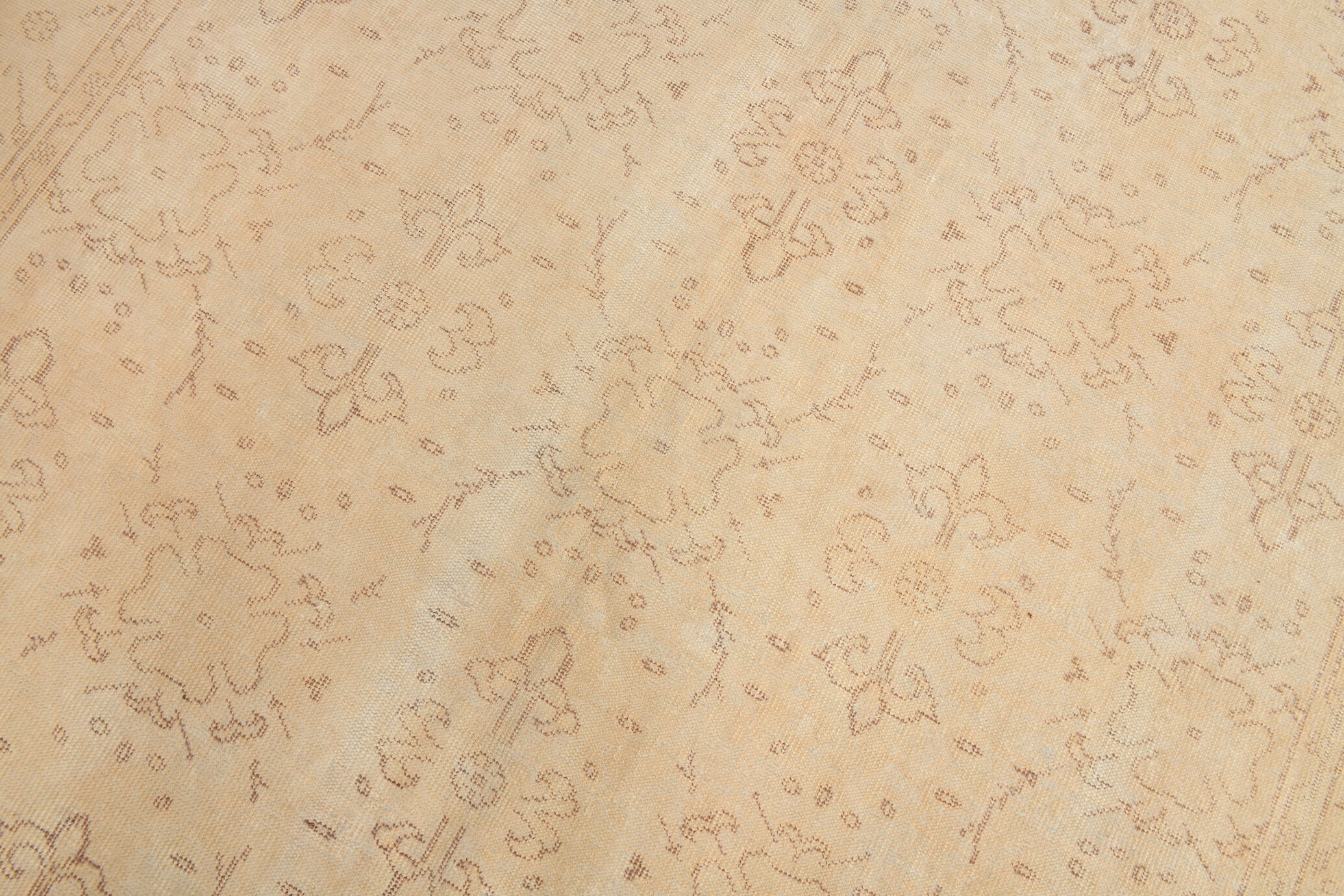 6x9 Beige & Brown Handmade Turkish Rug 285x178Cm