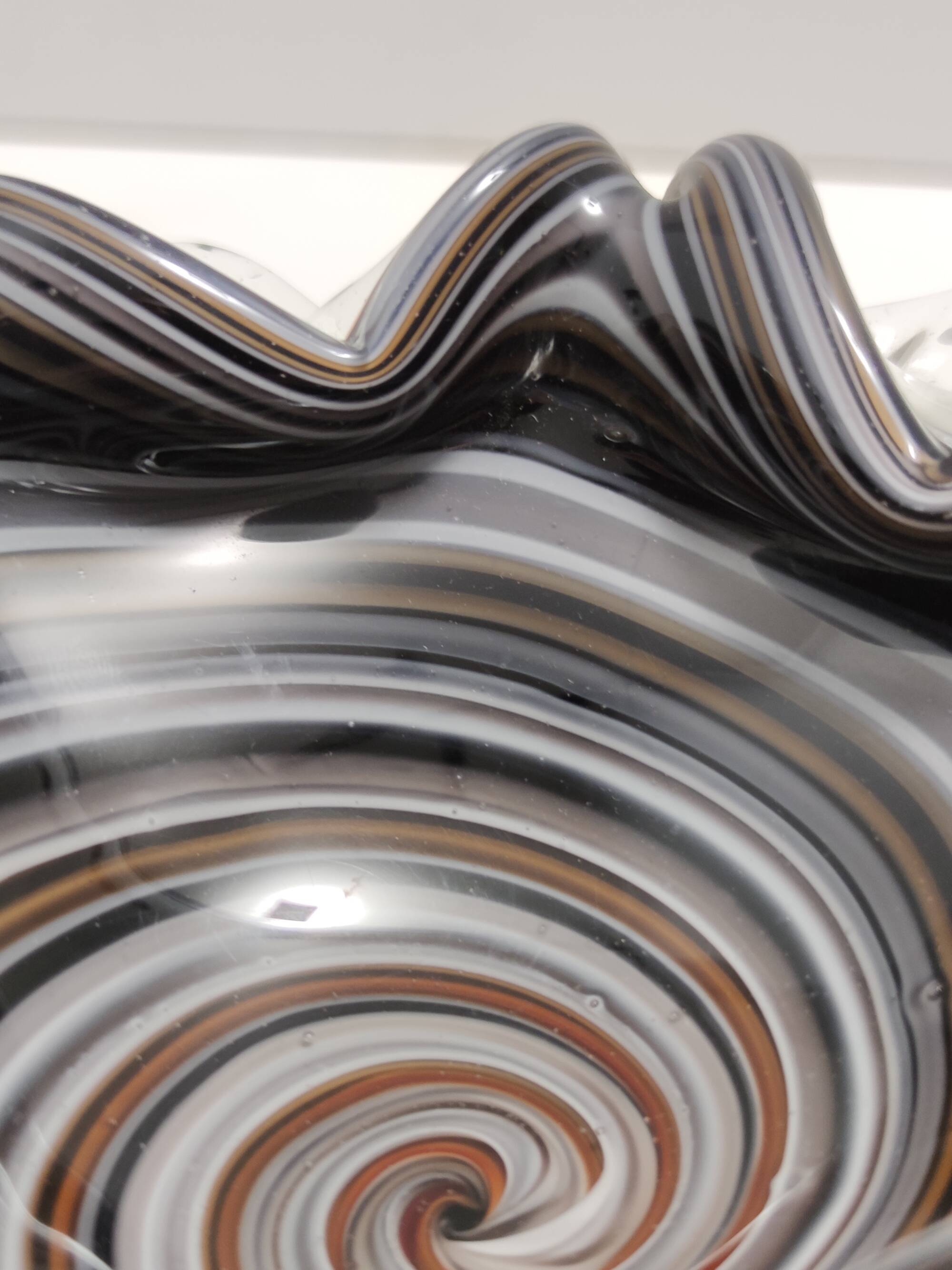 Black Murano Glass Ashtray - Trinket Bowl by Fratelli Toso