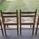 Table bois avec 2 rallonges + 4 chaises bois paillées