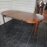 Scandinavian round teak table from the 60s