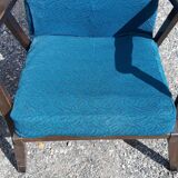Armchair year 50 wood and fabrics