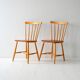 Pair of Scandinavian 1950s/60s beech and teak chairs Pinstol type