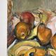 Still life with fruits, oil on canvas signed Pidoux.