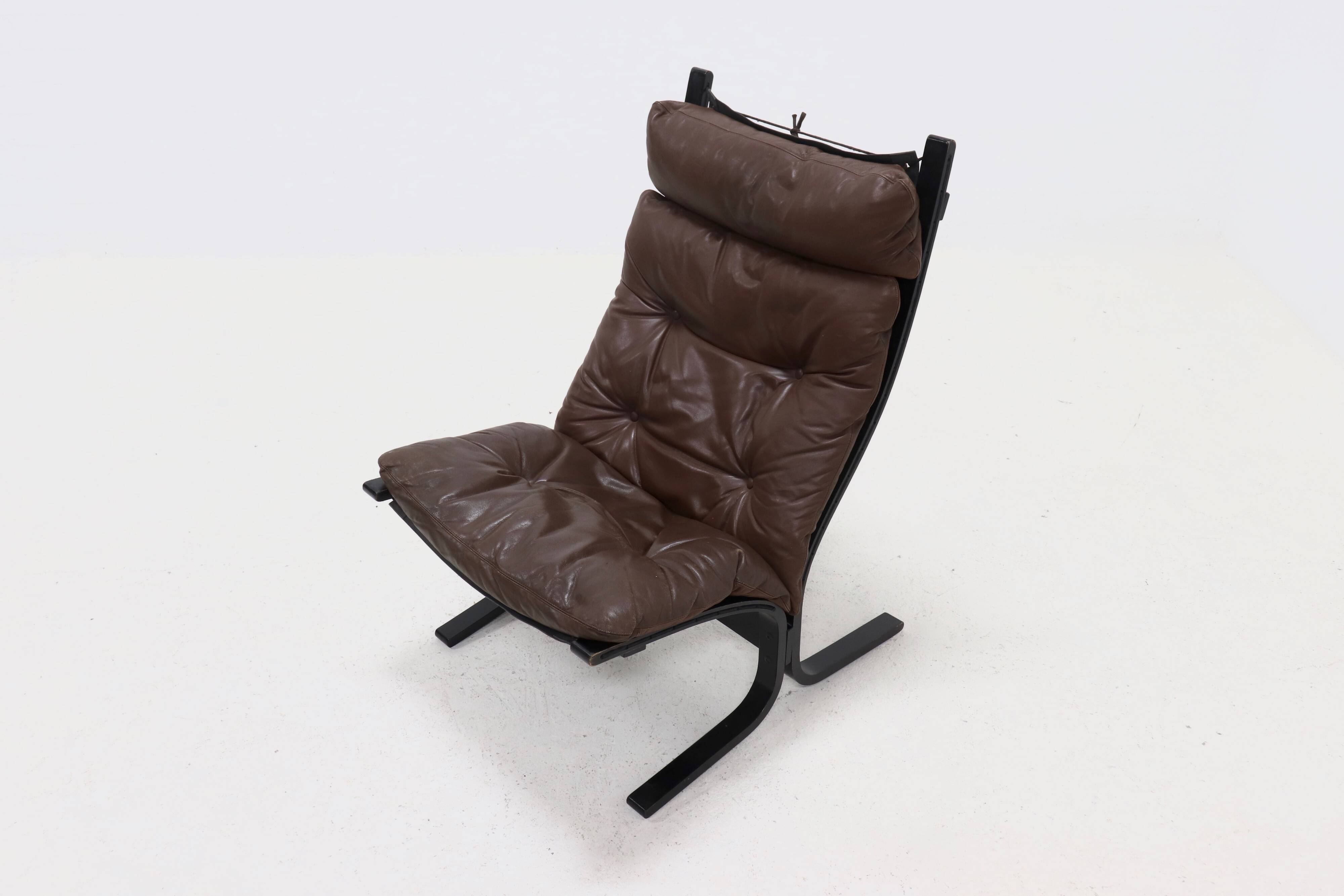 Siesta Lounge Chair and Ottoman by Ingmar Relling for Westnofa Norway 1960s