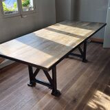 Large industrial style dining table