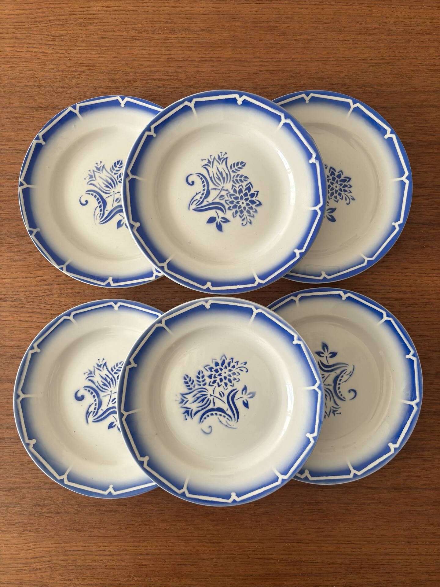 Set of dessert plates Digoin Sarreguemines canebiere • Tableware v