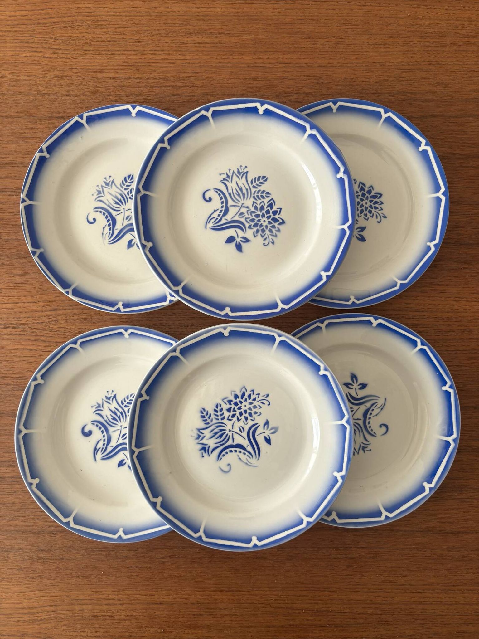 Lot d’assiettes à dessert Digoin Sarreguemines canebiere • Vaisselle v