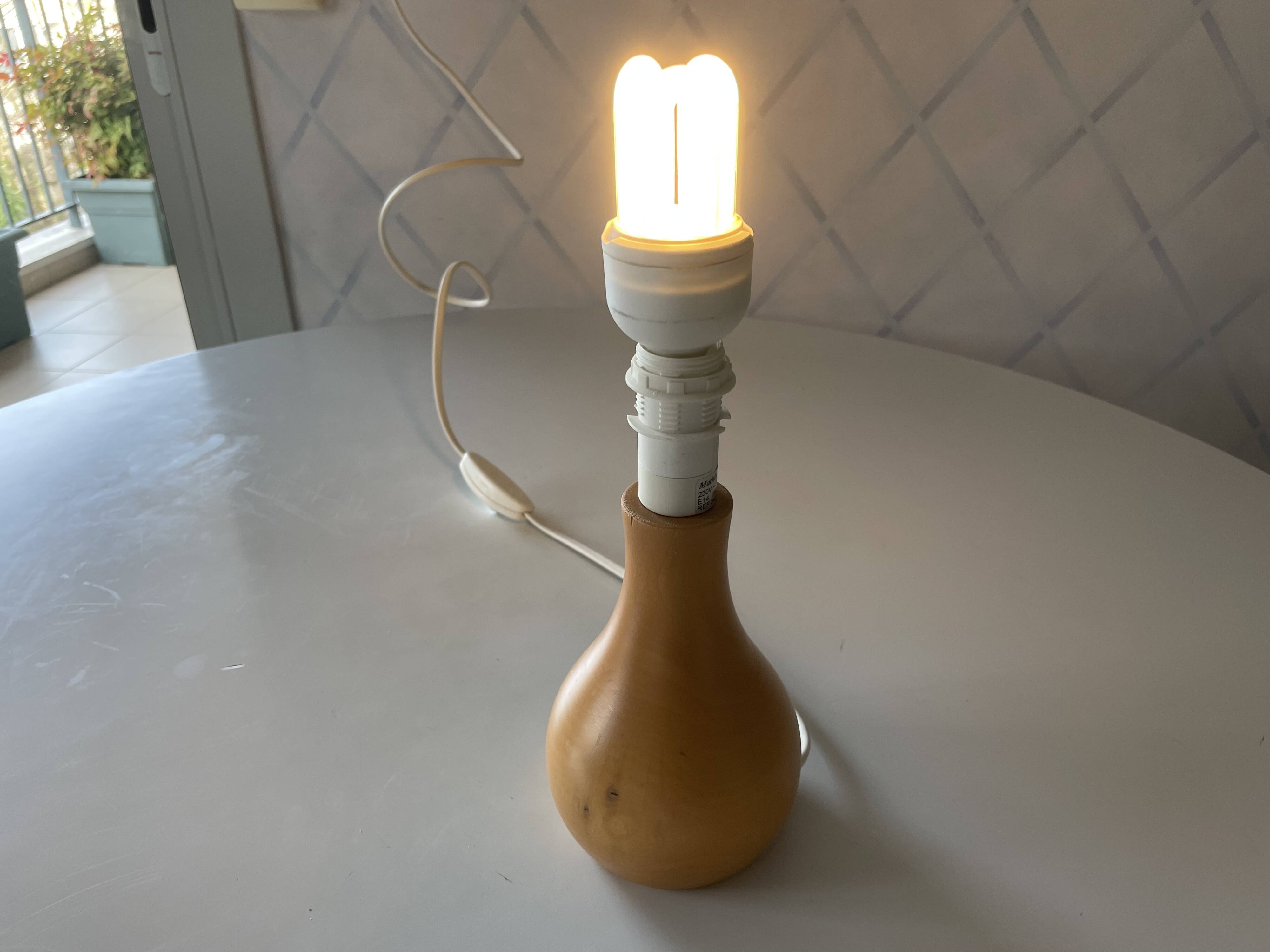 Wooden lamp from the 80s