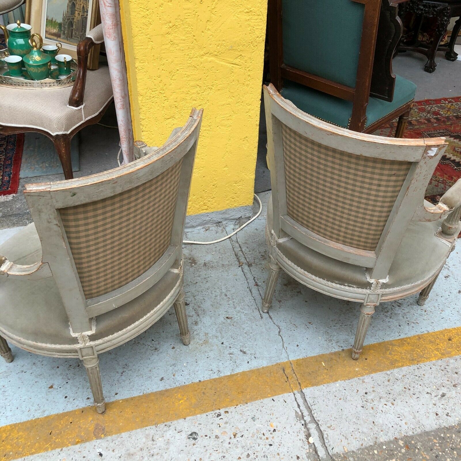 Pair of Louis XVI-style lase chairs