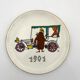 Vintage dessert service in earthenware, signed Jacques Charmoz - Val d'Or GIEN - 1950s