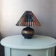 Lampe en céramique avec abat-jour 80s