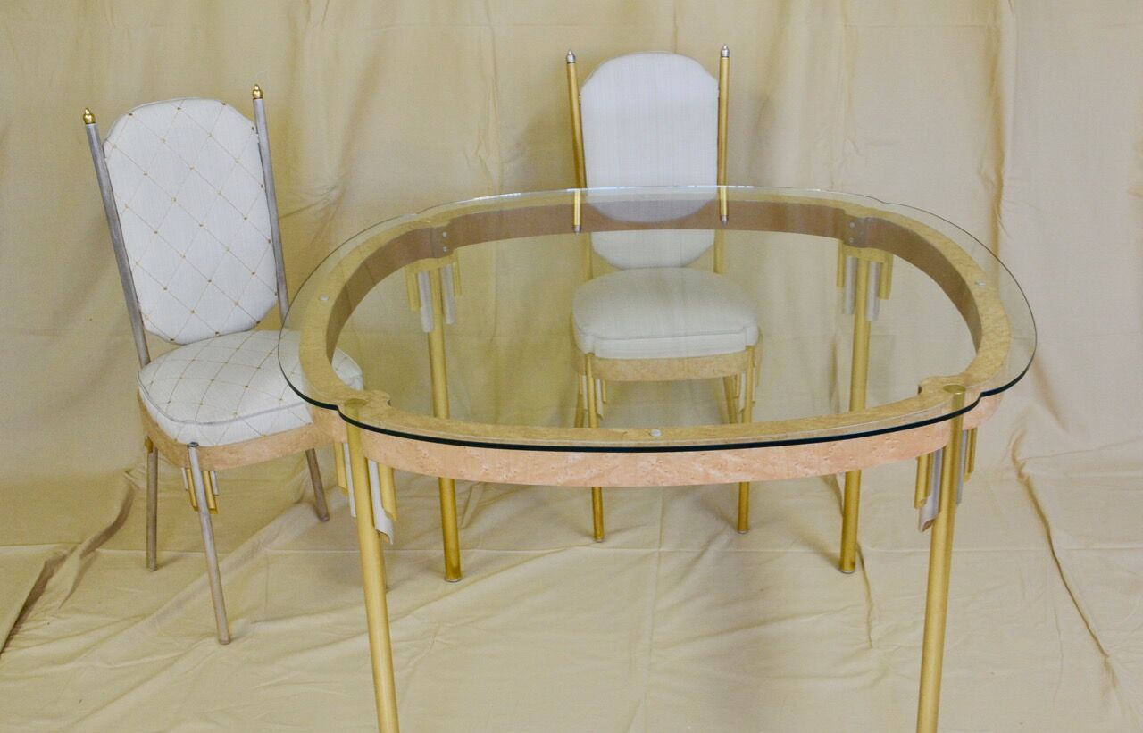Table and 2 chairs Art Deco