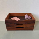 Vintage storage boxes rosewood