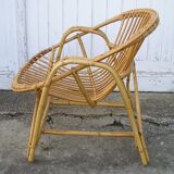 Wicker "shell" armchair, 70