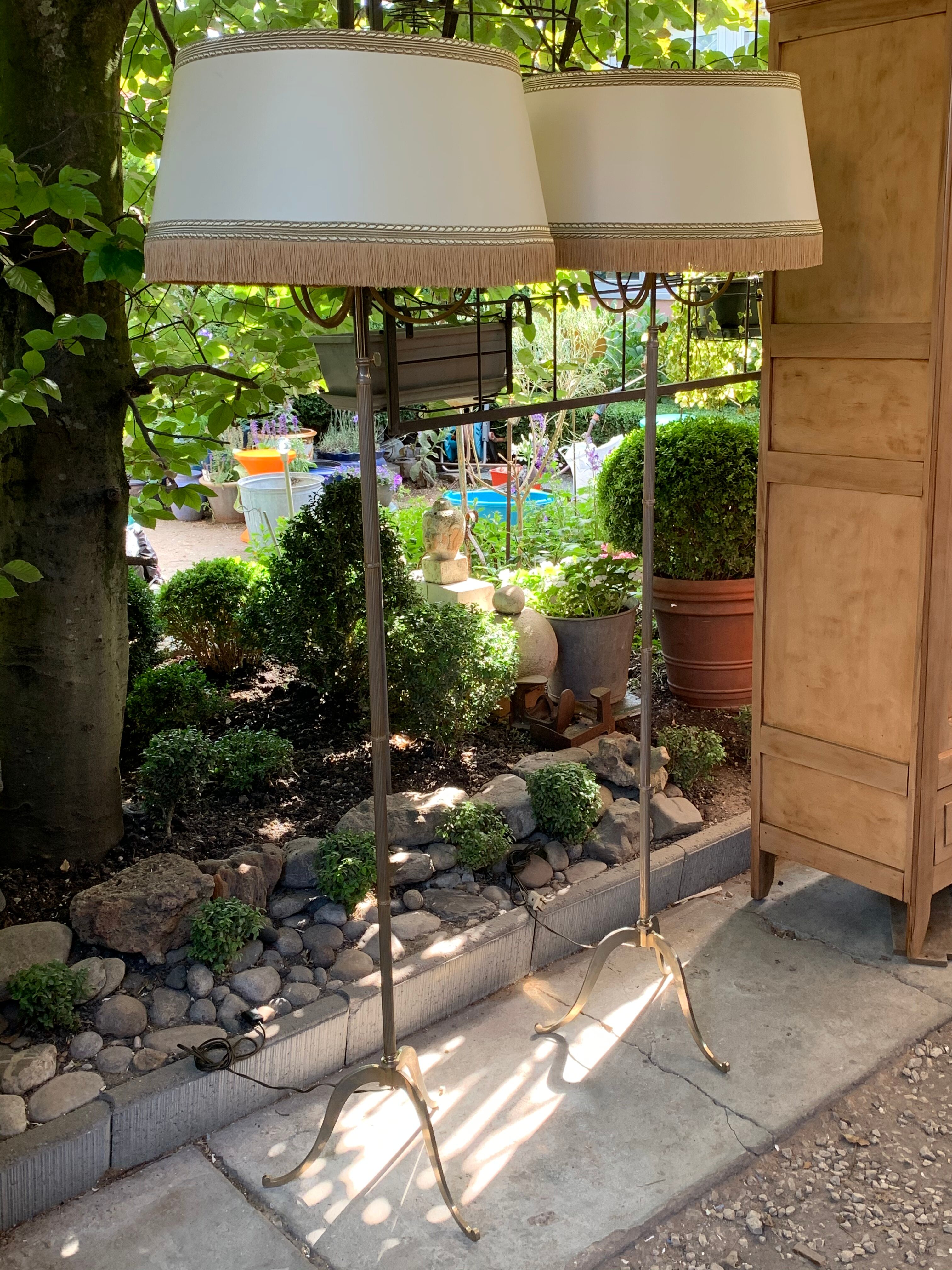 Pair of tripod lampposts 1960