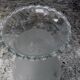 Globe ancien  pour lampe à pétrole  tulipe verre gravé