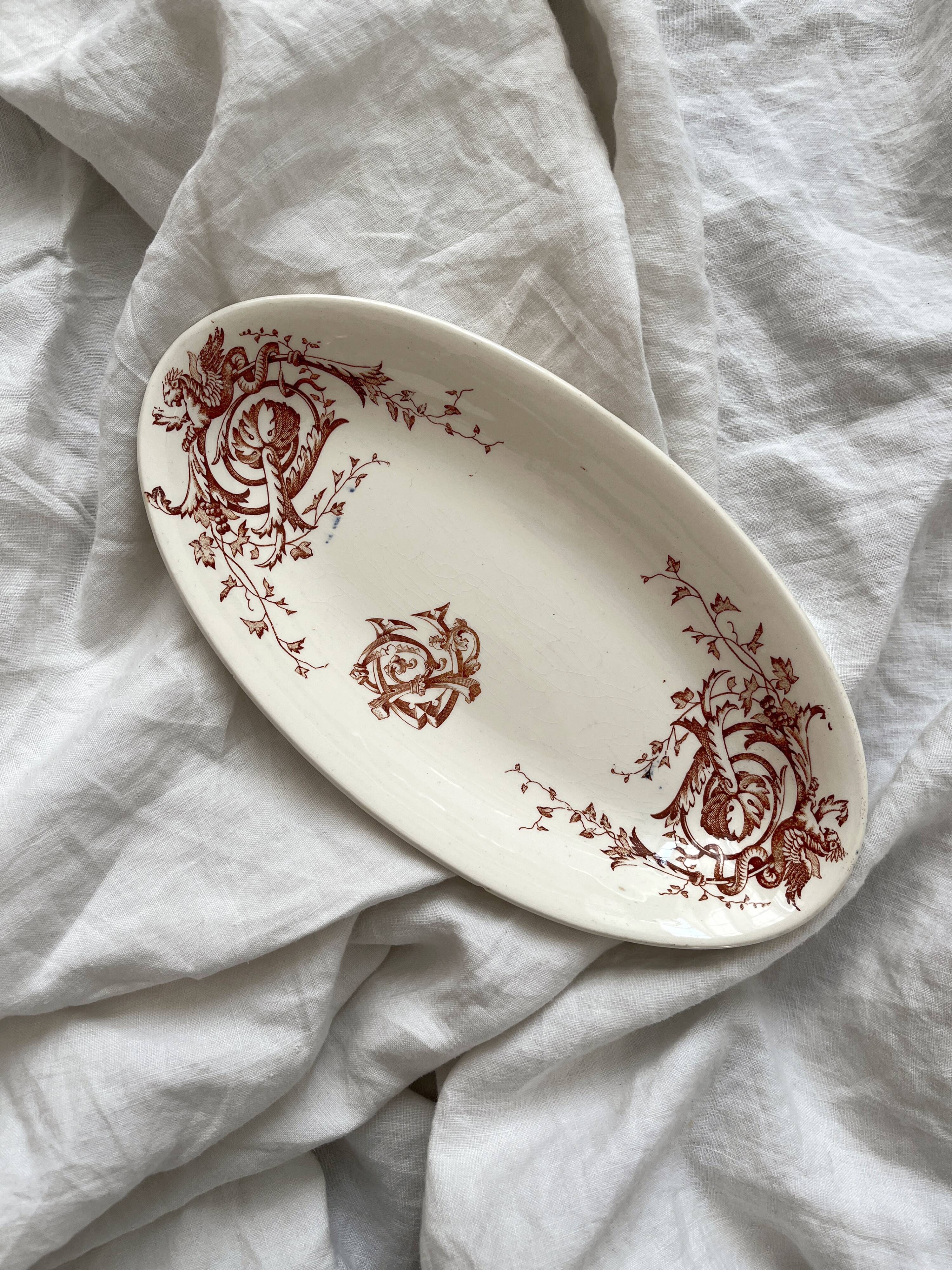 Oval ironstone dish "Joinville" KG Lunéville