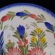 Ancienne assiette plate faïence hb quimper peint main décor floral