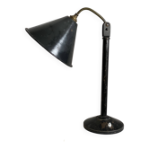 Lampe d'atelier vintage 1950 métal peint et laiton