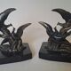 Pair of vintage paradise bird bookends